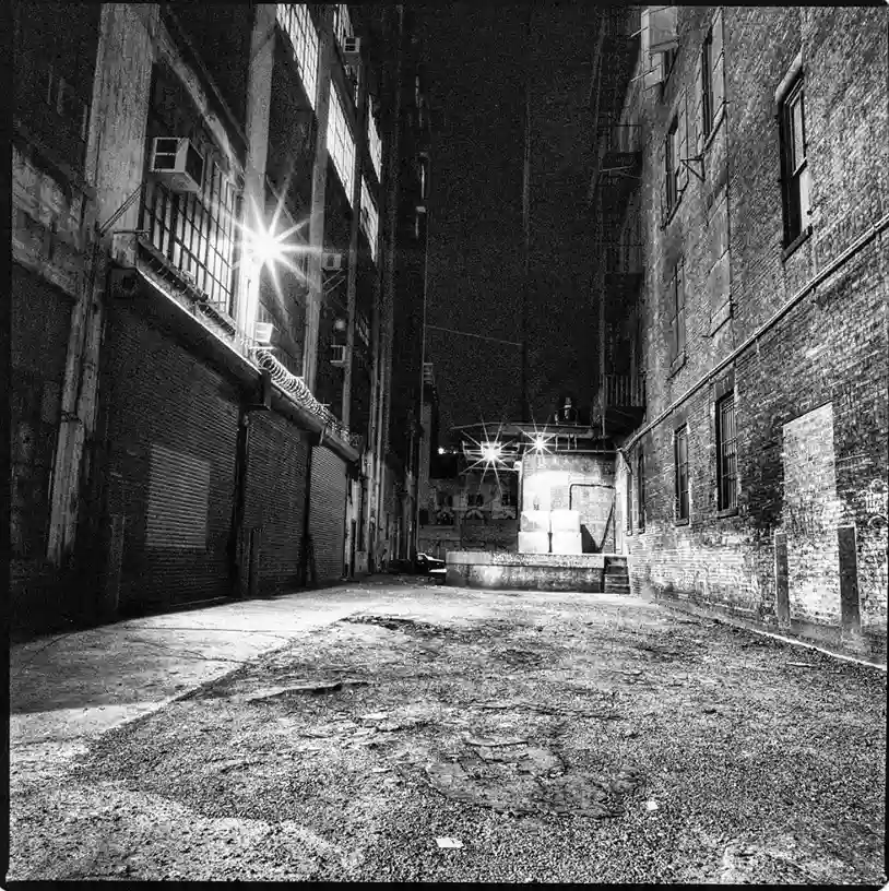 Alley in Tribeca, ca. 1987, close to Basquiat's studio, New York